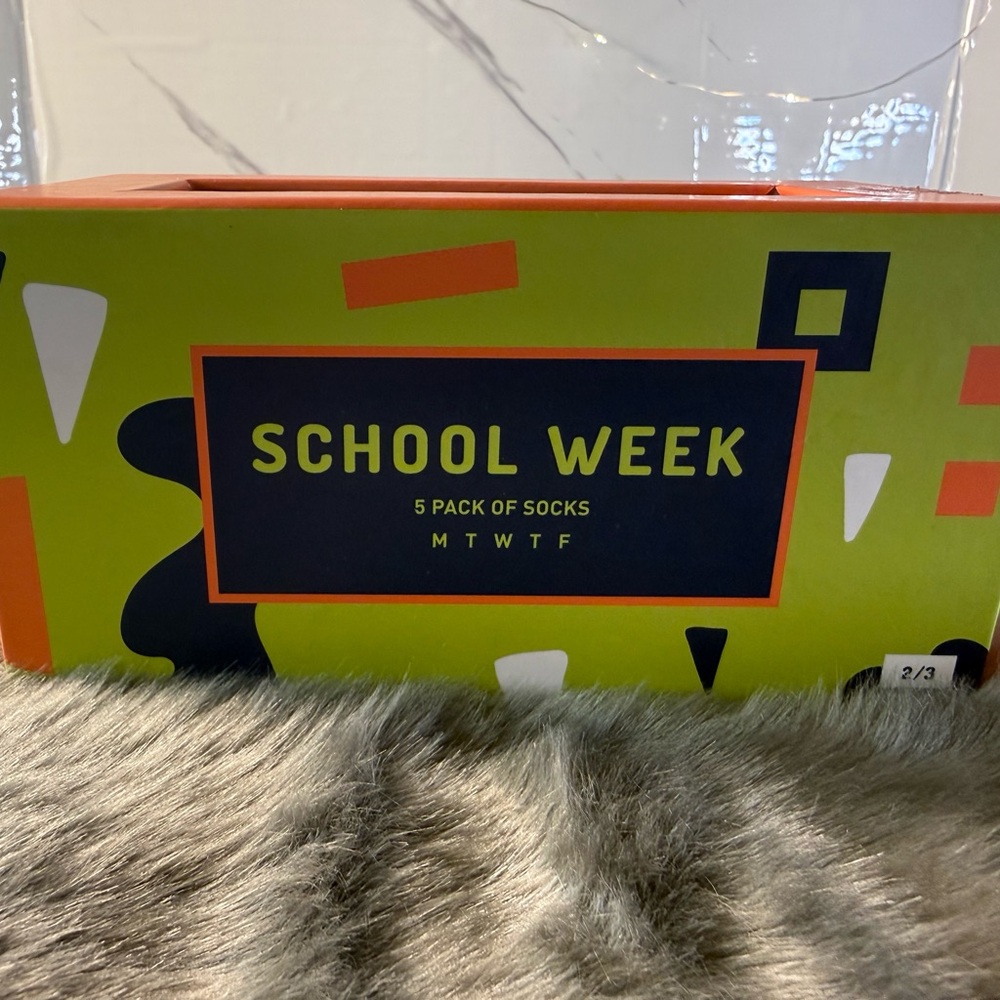 School Week Kids Socks - 5 Pack - Multicolor